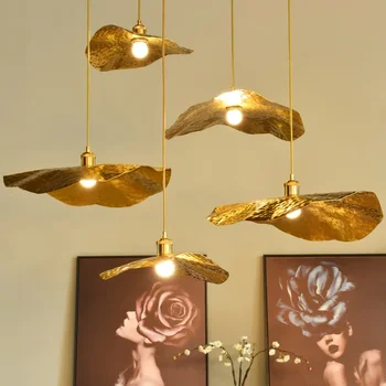 Lotus Paprasta kūrybinė asmenybė Varinė lempa Lapų šviestuvas Kavinės apšvietimas Miegamasis Svetainė Baras Prekystalio pakabos lemputė
