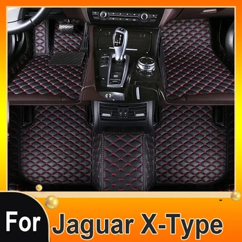 Automobiliniai grindų kilimėliai Jaguar X-Type XTYPE X TYPE 2002~2009 kilimėlių odinių kilimėlių rinkinys Anti Dirty Trinkelės Automobilių aksesuarai Interjero dalys 2003