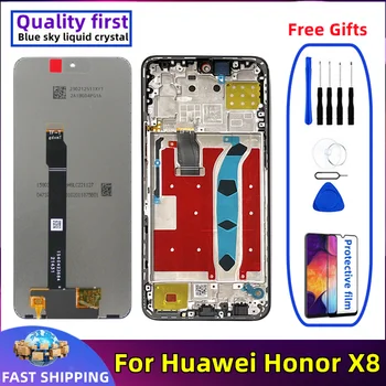 skirta Huawei Honor X8 4G TFY-LX1 LX2 LX3 LCD originalas su rėmeliu Mobiliojo telefono ekranas Jutiklinio ekrano skaitmeninimo priemonės pakeitimas
