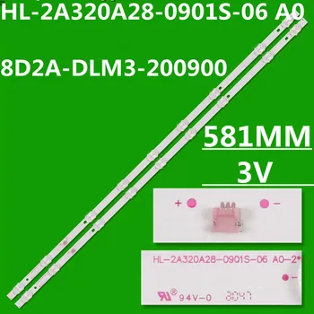581mm LED juostos 9lamps SHIVAKI STV-32LED15 HL-2A320A28-0901S-06 A0 8D2A-DLM3-200900 32DLE250 32DLE252 HV320WHB-N80