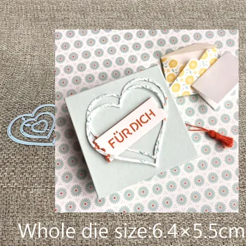 XLDesign Craft Metal Cutting Die cut dies 3vnt love heart frame scrapbooking Album Paper Card Craft Embossing
