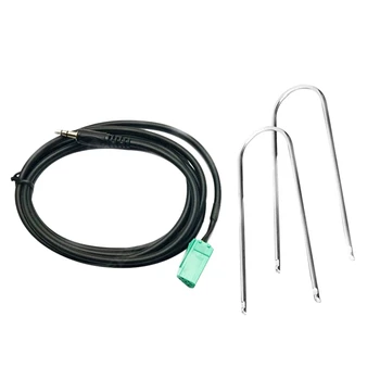 Suderinamas 3,5 mm pagalbinio įvesties adapterio kabelis Renault Clio Megane Laguna CD keitiklio lizdo kištukas