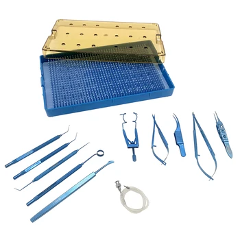 LASEK Set Žnyplės Adatos laikiklis Mentelė Oftalmologiniai rinkiniai Autoklavuojami dvigubi vokų chirurginiai instrumentai