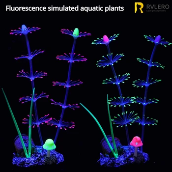 Modeliavimas Vandens augalai Fluorescencinis silikoninis vanduo Žolės žuvų bakas Kraštovaizdžio akvariumo apdaila Koralų apželdinimas Namų dekoravimas