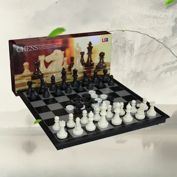 Šachmatų šaškės Sulankstomi magnetiniai sustiprinti dideli dvigubos paskirties magnetiniai šachmatai
