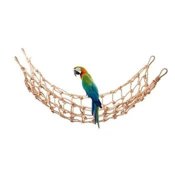Paukščiai laipiojimo tinklas Paukščiai kramto žaislus Naminis paukštis Papūga laipiojimas Kabanti virvė Sūpynės Hamakas Tinklas 45*90CM