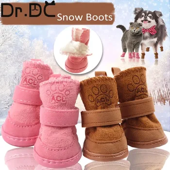 Dr.DC Pet rudens ir žiemos batai Šilti medvilniniai batai šunims ir katėms šunims Sniego batai naminiams gyvūnėliams Neslidūs pėdų užvalkalai