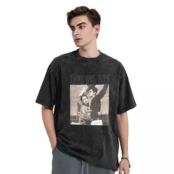 Lana Del Ray marškinėliai Lyric Born To Die Fashion T Shirts Gatvės drabužiai trumpomis rankovėmis Tops Summer Loose Crewneck Oversized Drabužiai