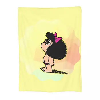 Miela Mafalda spalvomis Kaušelis Antklodė Flanelinė sofa Mesti antklodę Atsipalaiduokite itin šiltai kelionėms Pliušinė plona antklodė
