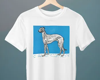 Greyhound II Moriz Jung Painting Unisex marškinėliai Šuo