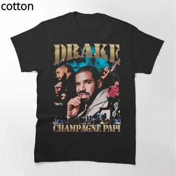 Reperis Drake'as Marškinėliai Vyrai Moterys Madingi marškinėliai Medvilniniai marškinėliai Vaikai Apynių viršūnės Trišakiai Berniuko trišakiai Vyriški drabužiai Rokas