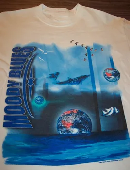 Vtg The Moody Blues Band Tour koncertas Medvilnės baltumo S-5XL Unisex marškinėliai KK512