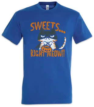 Sweets Right Meow marškinėliai Katė Katės Helovino triukas arba linksmas meilės skanėstas