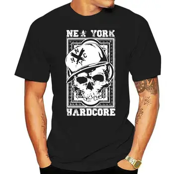 New York Hardcore-Nyhc-Skull-Shirt Schwarz Metal-Hardcore-Punk-Moshpit Džemperių marškinėliai