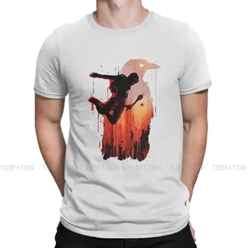 Fight TShirt For Men Dying Light Kyle Crane Žaidimas Drabužiai Madingi marškinėliai Minkšti spausdinti Pūkuoti