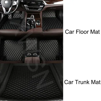 Custom Car Floor Mat for Chrysler Grand Voyager 2018-2019 PHEV 2018-2023 Sebring 2008-2010 Interjero aksesuarai Automobilio bagažinės kilimėlis