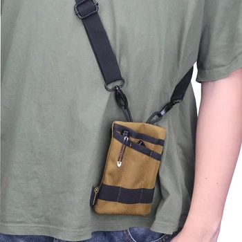 EDC maišelio kišeninis organizatorius mini įrankių maišelis su 4 kišenėmis peiliui / žibintuvėliui / kortelei, vyriškas plonas kišenių organizatorius kasdieniam nešiojimui