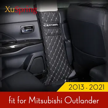 Automobilio salonas B Pillar Anti-kick apsauginis kilimėlis pagalvėlės dėklo dangtelio lipdukai Mitsubishi Outlander 2013-2018 2019 2020 2021
