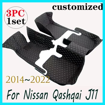 LHD automobilių grindų kilimėliai Nissan Qashqai J11 2022 2021 2020 2019 2018 2017 2016 2015 2014 Kilimai Stilius Apsaugokite aksesuarus Kilimėliai
