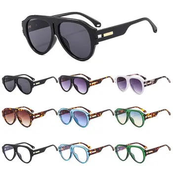 Futuristiniai apvalaus rėmelio akiniai nuo saulės Madinga gradiento lęšio apsauga nuo UV400 Y2K atspalviai Akiniai Paplūdimys/Kelionės/Gatvės apranga