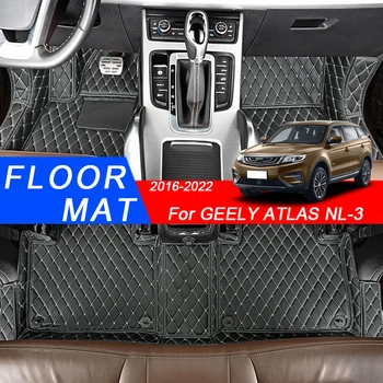 PU odinis 3D pilno erdvinio automobilio grindų kilimėlis Geely Atlas Emgrand X7 Sport NL-3 2016-2022 vandeniui atsparus įdėklas Kojų pagalvėlės kilimas