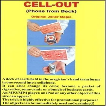 Cell-Out (Mobilusis telefonas iš kortelės) Pasirodo Magai Magai Magiški triukai prop Close Up Card Magie Illusion Comedy Deck to object Magica