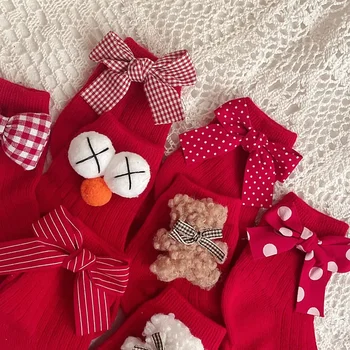 Ins Kūdikio Kalėdų ir Naujųjų metų kojinės Ruduo ir žiema Naujas lankas Kūdikio cilindras Trimatės lėlių kojinės vaikams
