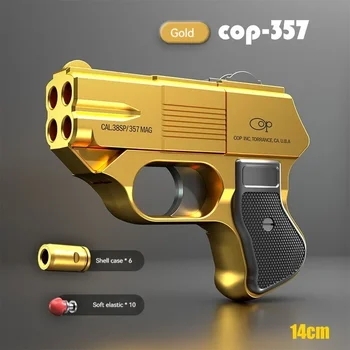 COP 357 pistoletas minkštos kulkos apvalkalo išstūmimo žaislinis pistoletas Nepertraukiamo šaudymo sprogdiklis Mini pistola oro pistoletas suaugusiems berniukams gimtadienio dovanos