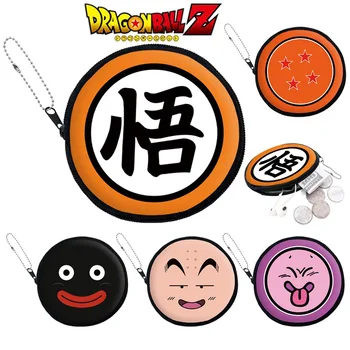Anime Dragon Ball monetų piniginės Juokingi jaustukai Ausinių laikymo krepšys Son Goku PU Nešiojamos piniginės Miela Buu Maža keisti piniginę