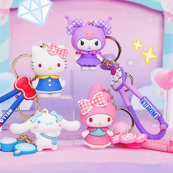 Kawaii Miniso Cinnamoroll Kuromi Hello Kittys My Melody Cartoon Raktų pakabukas Raktų pakabukas Maža dovanėlė Pora Krepšys Pakabukas draugo dovanai