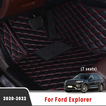 LHD automobilių grindų kilimėliai Ford Explorer 2022 2021 2020 (7 sėdimos vietos) Automobiliai Priedai Kilimėliai Individualūs dangteliai Interjero dalys Gaminiai