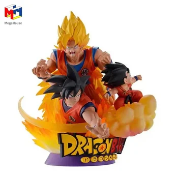 Yra sandėlyje Megahouse Dragon Ball Son Goku Genuine Anime Figure Model Doll Action Figures Collection Žaislai berniukams Gimtadienio dovanos