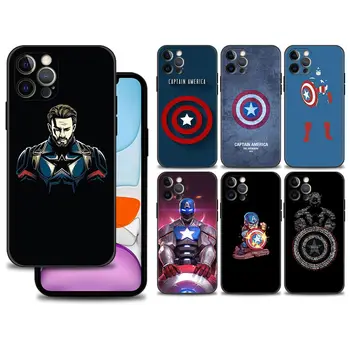 dėklas, skirtas Apple iPhone 15 14 13 12 11 Pro Max 13 12 Mini XS Max XR X 7 8 Plus Funda Captain America Shield LOGO Anime