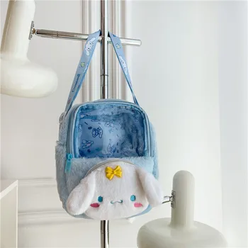 Sanrio Anime Pliušinė lėlė Saldi mano melodija Kuromi Mielas animacinis filmas Pečių krepšys Vaikai Kawaii PVC Skaidrus krepšys