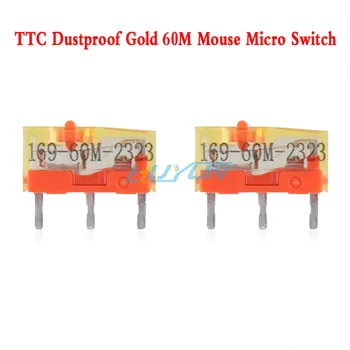 2Pcs Auksinis pelės mikro jungiklis 60m 60 milijonų Spustelėkite TTC auksinį mikro mygtuką