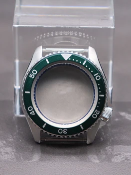 42.5mm Laikrodžių dėklai Safyro krištolo stiklo tuno dėklas Mod Skx007 Skx009 Skx013 Skx6105 Mod skirtas NH34 NH35 NH36 judėjimui 28,5 mm ratukas