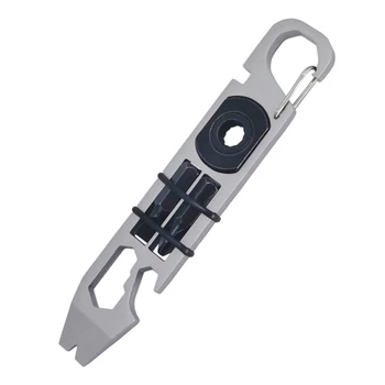 1 gabalas integruotas daugiafunkcinis reketinis laužtuvas kombinuotas įrankis sidabrinis ir juodas nešiojamas veržliarakčio atsuktuvas