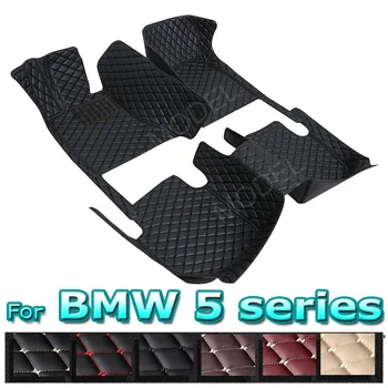 Automobiliniai grindų kilimėliai BMW 5 serijos G30 525i 530i 540i 2018 19 20 21 22 Custom auto foot Pads automobilio dangčio salono aksesuarai