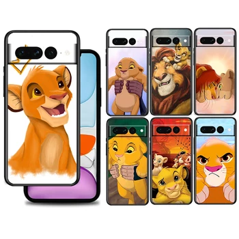 The Lion King Disney Anime, skirta Google Pixel 7 6 6A 5 4 5A 4A XL Pro 5G silikono smūgiams atsparus minkštas juodas telefono dėklo dangtelis Fundas