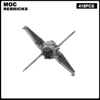 Kosminio karo serija TIE Raptor Tarpžvaigždinis erdvėlaivis MOC statybinių blokų surinkimo modelis BricksToys Vaikų Kalėdų gif