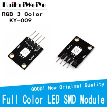 5VNT/LOT KY-009 5050 PWM moduliatorius RGB SMD LED modulis 3 spalvų šviesa Arduino MCU Raspberry CF plokštė Trys pagrindinės spalvos