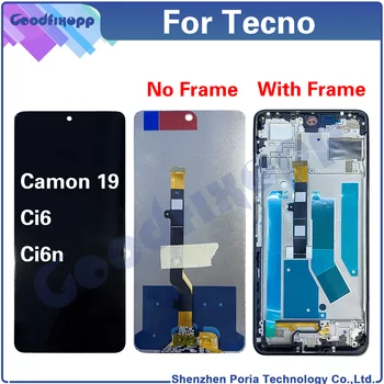 skirta Tecno Camon 19 CI6 CI6n LCD ekrano jutiklinio ekrano skaitmeninimo priemonės surinkimui Camon19 pakeitimui