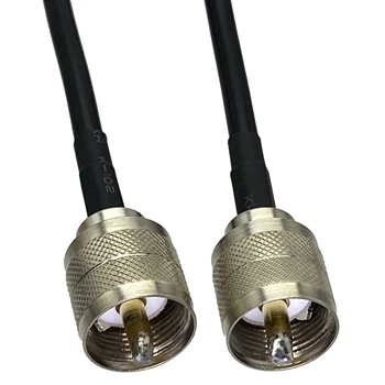 RG58 UHF PL259 Koaksialinis kabelis UHF nuo vyro iki UHF vyriškas kabelis CB radijui, kumpio radijui, mėgėjų radijui, antenų analizatoriui, SWR matuokliui