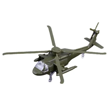 Mini darbalaukio papuošalai 1/144 mastelio UH-60 naudingumo sraigtasparnio surinkimas Lėktuvo plastikinis karinis modelis Vaikų dovana