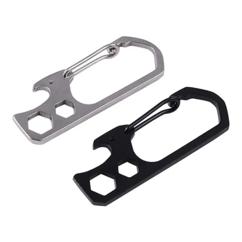 Tactical Hanging Buckle Quickdraw Carabiner Clip Snap Hook Key Ring Chain Karabiner EDC Multi Tool Bottle Opener Hex Wrench Key