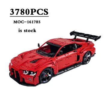 New MOC-161785 Racing M4 GT3 Classic Sports Car 3780pcs 1:8 Scale Racing Building Block Toys Boy Toys Pasidaryk pats kalėdinės dovanos Dovanos