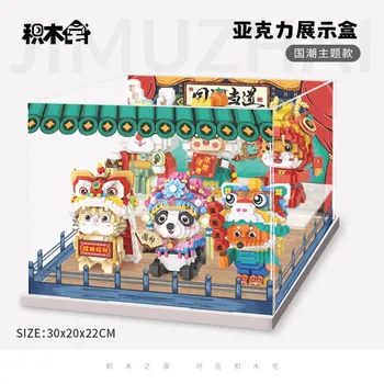 National Fashion Theme Display Box Taikoma Loz Yuan Micro Diamond Building Blocks serijai gali būti šešių tipų