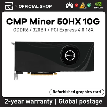 JIESHUO NVIDIA CMP 50HX 10GB Turbo Profesionali kasybos grafika GPU GDDR6 PCI-E 4.0 cmp50hx 10g ETH RVN KAS CFX ir pan