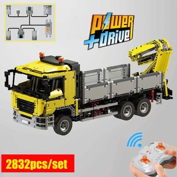 NEW MOC-4156 MAN Transport Truck Power Function RC Motorinių transporto priemonių konstravimo rinkiniai Blokai Kaladėlės Žaislai Vaikai Gimtadienio dovanos
