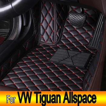 Grindų kilimėliai Volkswagen Tiguan Allspace AD BW 2017 ~ 2022 vandeniui atsparus kilimas automobilių grindų kilimėlis Tapis Voiture automobilių aksesuarai Interjeras